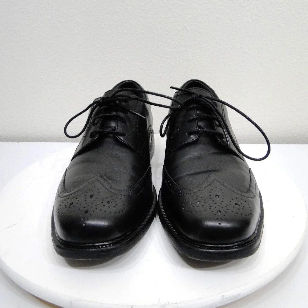 Bostonian Flexlite Mens Black‎ Leather Wingtip Oxford Dress Shoes 23214 Size 12M